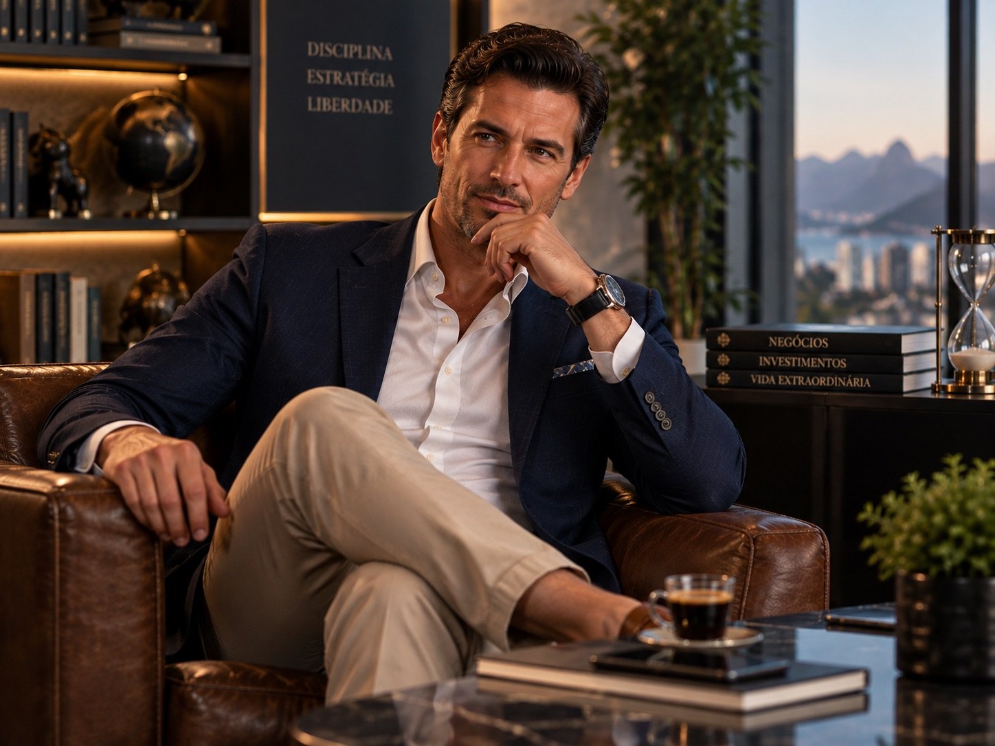 homem de quarenta anos elegante multiverso alpha